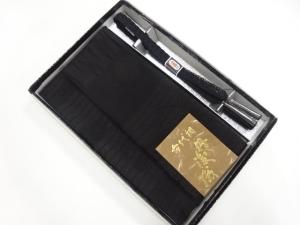未使用品　正絹　喪服用　手組帯締め・帯揚げセット